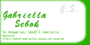 gabriella sebok business card